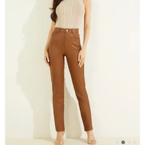 GUESS Caroline emperor brown faux leather pants